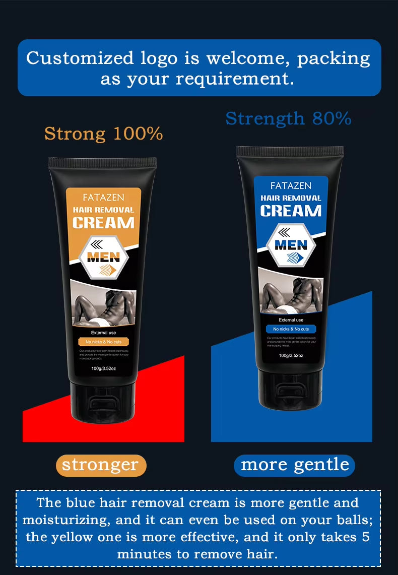 Natural Hair Care Gentle Hair Removal Products For Men Quick Effective Hair Removal Cream