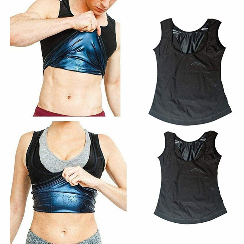 Sauna Shirt For Men Women Weight Loss Sweat Vest Suit Waist Trainer Shaper Slimming Workout Shapewear Tanks Fat Burner Shapewear