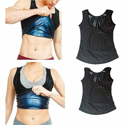 Sauna Shirt For Men Women Weight Loss Sweat Vest Suit Waist Trainer Shaper Slimming Workout Shapewear Tanks Fat Burner Shapewear