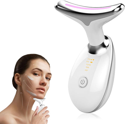 Neck Face Massager Face Sculpting Tool 3 Colour Modes And Vibration For Facial Massager For Double Chin