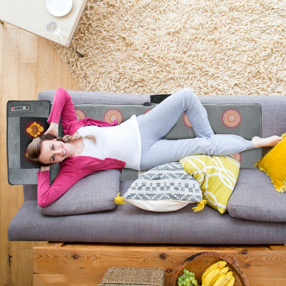 1Set Upgrade Type Full Body Electric Massage Mat With Heat Vibration Massage Pad Cushion Back Massage Mattress Chair Pad With Neck Massage Pillow With 10 Vibration Motors Timer